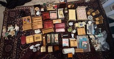Huge Joblot Of 1/12th Scale Dolls House Accessories and porcelain family. 