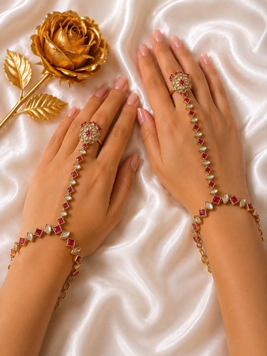 Indian jewelry hath phool - indian,