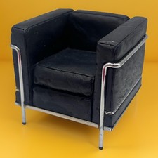 Dolls house 1920 Chair Le Corbusiers Rare art deco leather effect 1/12th 