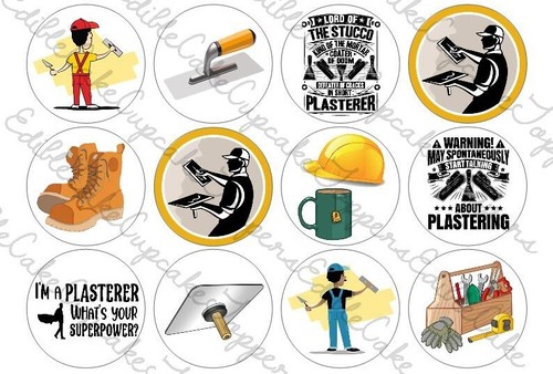 Plasterer plastering cupcake - plastering,