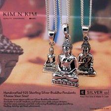 Buddha Pendant Necklace ✔️Buddha  statues✔️Sitting Buddha✔️SolidSilver✔️Quality