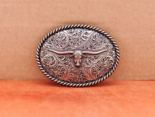 Antique Silver Oval Rope Side