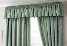 HOME ESSENTIALS 90in Green Damask Pelmet