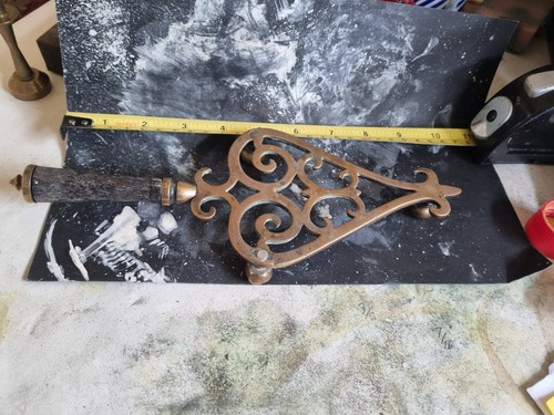 Vintage brass fire place - brass,