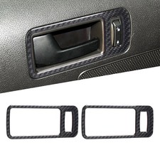 2x Carbon Fiber Interior Door Handle Bowl Trim Cover Fit Ford Mustang 2009-13