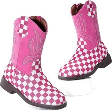 kkdom Girls Cowgirl Boots Mid
