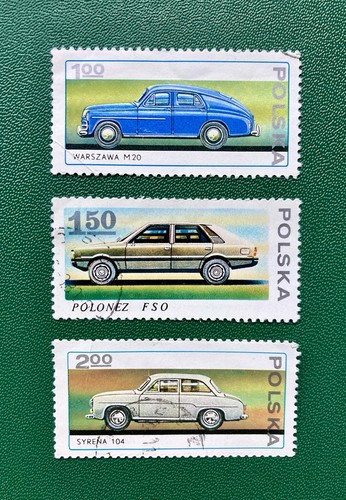 Poland 1970s cars postage - poland,