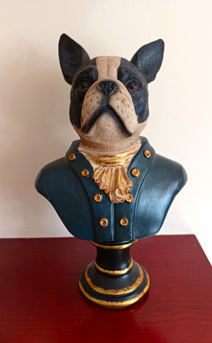 Dog bust figurine - dog, sculpture