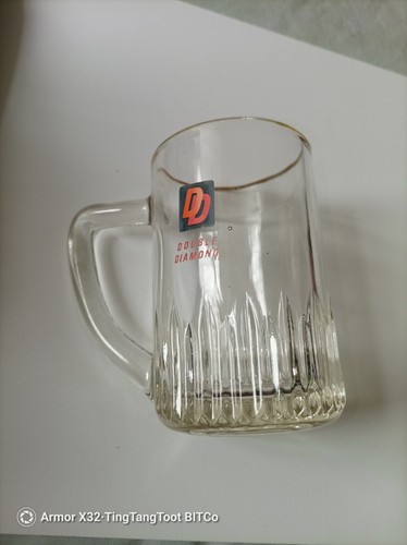 Double diamond half pint glass - diamond,