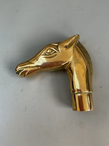 Ornate brass horse - brass, head