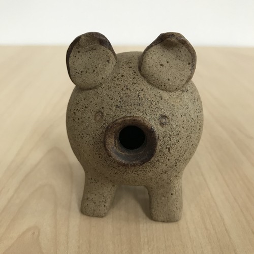 Studio pottery pig figurine - pig,