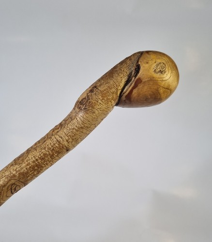 Vintage knob stick - knob, hazel