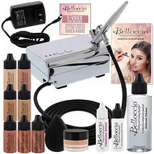 Belloccio Professional Beauty Airbrush Cosmetic Makeup System with 4 Medium Shad