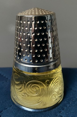 Avon silver thimble - silver, perfume