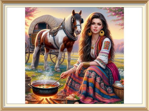 Art print traveller romany - art,