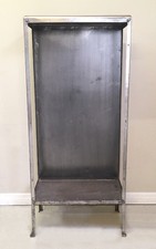 WONDERFUL OLD FRENCH POLISHED STEEL PHARMACY CABINET