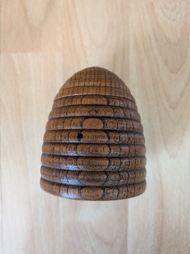 Vintage treen beehive - treen, string