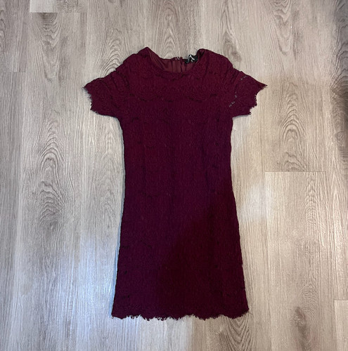 Lulu burgundy lace sheath - burgundy,