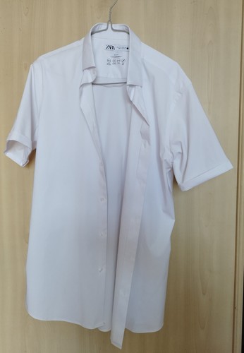 Zara men white short sleeve - zara,