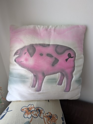 Unusual silky pink pig - unusual,