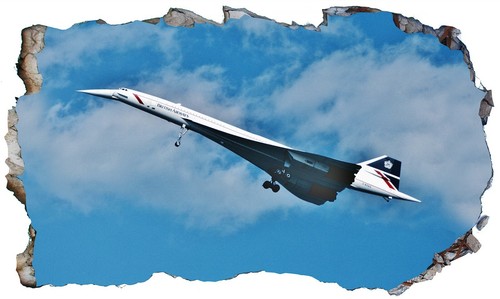 Concorde supersonic jet - jet, 3d