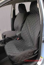 For MICROCAR Virgo - FRONT PAIR of Luxury QUILTED Protectors Car Seat Covers