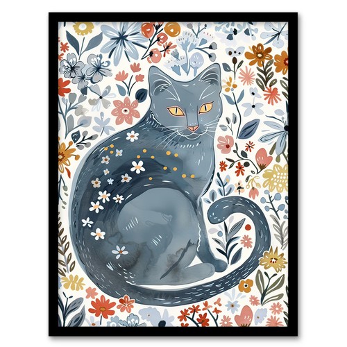 Cat lover russian blue - blue, with