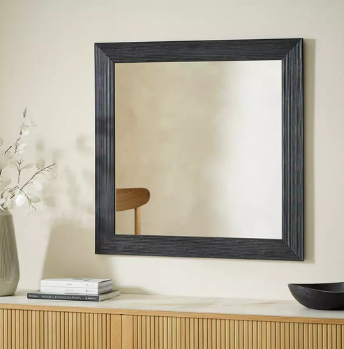 Square wall mirror black - square,