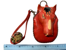 REAL LEATHER PURSE , BROWN