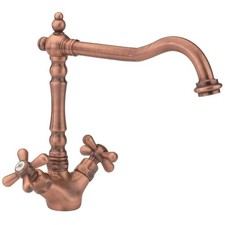 Tre Mercati Traditional French Old Copper Kitchen Sink Tap Mono Mixer Tap