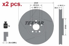 X2 PCS FRONT BRAKE DISC ROTOS