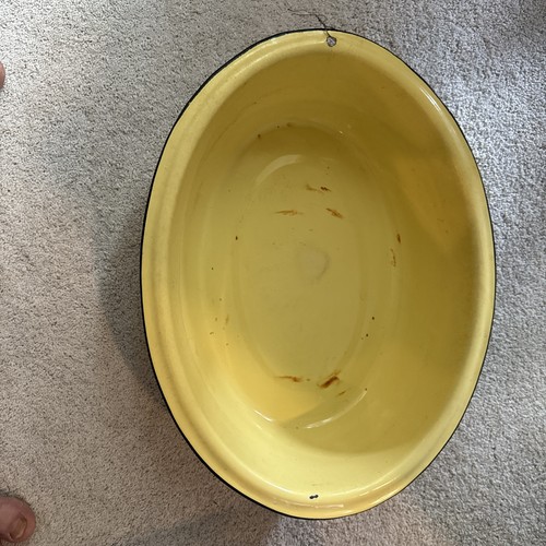 Large enamel ware tub - enamel, basin