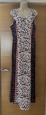 TU @ Sainsbury Ladies White Red Floral Detail Maxi Dress Size 10 38in Chest