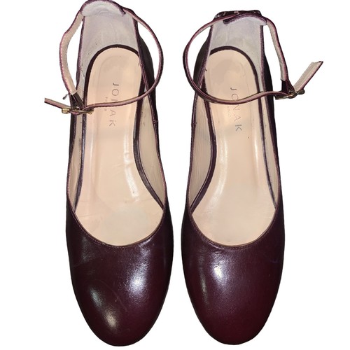 Jonak burgundy leather block - burgundy,