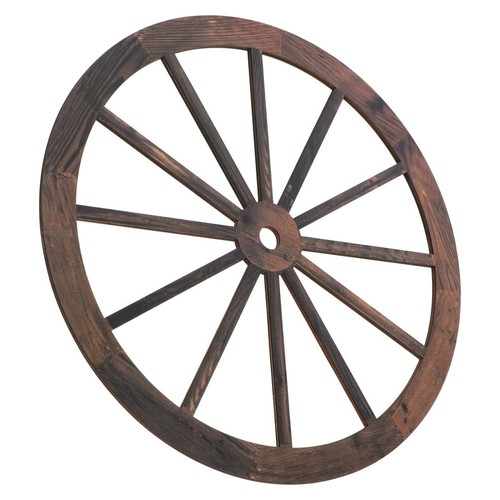Rustic wooden wagon wheel - rustic,