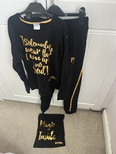 Harry Potter Pj’s Aged 11-12yrs. Black And gold In Colour. 