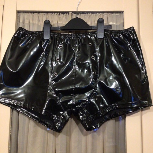 Mens shiny black pvc - mens,