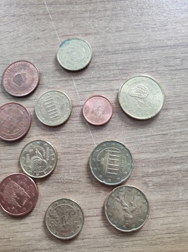 Old foreign coins - old,