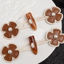 Leather Resin Horn Toggles