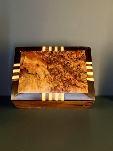 Vintage burr walnut trinket - walnut,