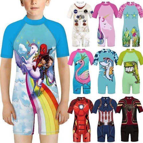 One piece girls boys swimsuit - one,