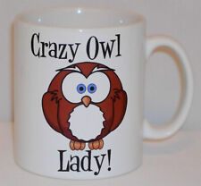 Crazy Owl Lady Mug Can Personalise Funny Animal Lover Bird Of Prey Beware Gift