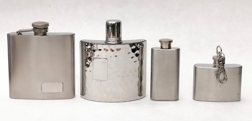 Stainless steel hip flask - stainless,