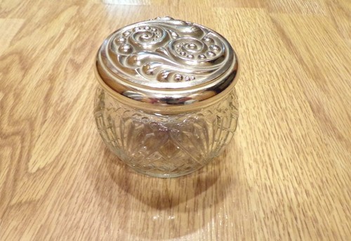 Glass vanity jar - glass,