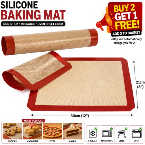 Silicone baking mat - silicone, fibreglass