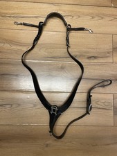 Full Size 3 Devoucoux Black 3 Point Breastplate All Leather No Elastic