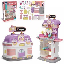 44Pcs Kids Beauty Vanity Set Pretend Play Makeup Hairdresser Dryer Styling Toys