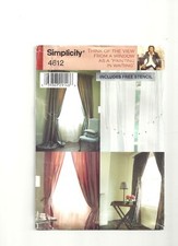 Simplicity Curtain Pattern 4612 ~  With Free Lawrence Llewelyn-Bowen Stencil