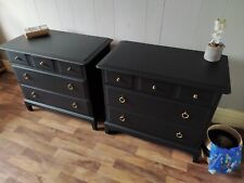 Stag Minstrel chest of drawers, a pair of 3 over 2 chest in Matt Black