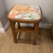Vintage Solid Wood Upholstered